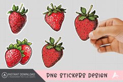 Strawberry Sticker Clipart Product Image 1