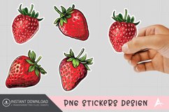Strawberry Sticker Clipart Product Image 1