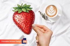 Strawberry Sticker, Red Strawberry Decal, Fruit Sticker Product Image 1