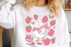 Strawberry Summer Goose Clipart Product Image 3