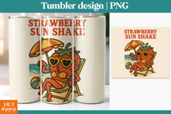 Retro Beach tumbler Vintage Strawberry, funny beach quote Product Image 1
