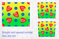 Tumbler sublimation strawberry and blueberry wrap 20 Oz Product Image 2