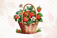 Strawberry Watercolor Sublimation Clipart Product Image 3