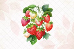Strawberry Watercolor Sublimation Clipart Product Image 4