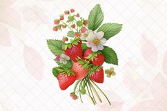 Strawberry Watercolor Sublimation Clipart Product Image 6