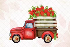 Strawberry Watercolor Sublimation Clipart Product Image 7