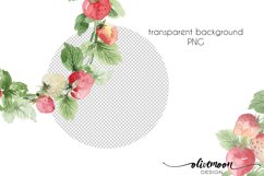 strawberry wreath clipart