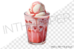 Strawberry Yogurt Smoothie PNG Clipart Drink Beverage Illust Product Image 1