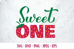 Sweet one SVG. Strawberry 1st Birthday. Baby first Birthday Product Image 1