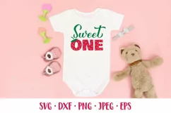 Sweet one SVG. Strawberry 1st Birthday. Baby first Birthday Product Image 2