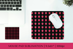 Strawberry mouse pad sublimation design. Summer mousepad 04 Product Image 1