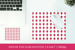 Strawberry mouse pad sublimation design. Summer mousepad 05 Product Image 1