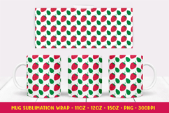 Strawberry Mug Sublimation Design. Summer Mug Wrap PNG 05 Product Image 1