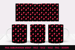 Strawberry Mug Sublimation Design. Summer Mug Wrap PNG 010 Product Image 1