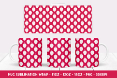 Strawberries Mug Sublimation Design. Summer Mug Wrap PNG 015 Product Image 1