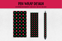 Strawberries Pen Wrap Sublimation or Waterslide Design 12 Product Image 1