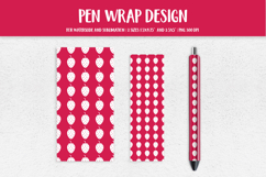 Strawberry Pen Wrap Sublimation or Waterslide Design PNG 14 Product Image 1