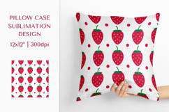 Strawberry Pillow Case Sublimation. Summer Pillow Design 001 Product Image 1