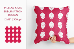 Strawberry Pillow Case Sublimation. Summer Pillow Design 003 Product Image 1