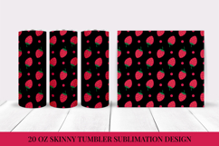 Strawberry Tumbler Sublimation Wrap. Summer Tumbler PNG 010 Product Image 1
