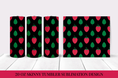Strawberry Tumbler Sublimation Wrap. Summer Tumbler PNG 012 Product Image 1