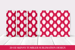 Strawberry Tumbler Sublimation Wrap. Summer Tumbler PNG 015 Product Image 1