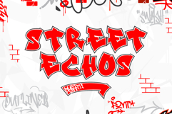 Street Echos - Outlined Graffiti Font Product Image 1