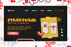 Street Echos | Outlined Graffiti Webfont for Urban Websites Product Image 3