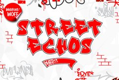 Street Echos | Outlined Graffiti Webfont for Urban Websites Product Image 1