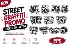 Street Graffiti Promo Sticker Collection Messy Badge Promo Product Image 1