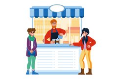 street kiosk vector Product Image 1