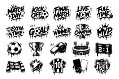 Street Style Football Tournament Graffiti Icons 2026 Sports Product Image 2