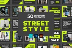 Street Style Neon Instagram Templates | CANVA-PS-AI Product Image 1