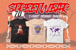 Streetwear T-shirt Designs Bundle Vector #7 Product Image 1