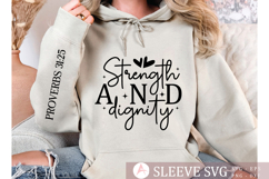 Strength and dignity Sleeve SVG Design Product Image 3