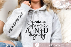 Strength and dignity Sleeve SVG Design Product Image 2