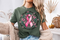 Strength Courage Breast Cancer Ribbon PNG Product Image 3