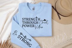 Strength Through Christ, Power Within Sleeve SVG Product Image 2