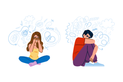 panic stress anxiety vector Product Image 1