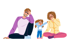 patience stress parenting vector Product Image 1