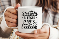 Stressed Blessed and Football Obsessed SVG | Football SVG Product Image 4