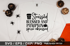 Stressed blessed and pumpkin SVG - Halloween Design Product Image 1