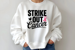 Strike Out Cancer SVG | Breast Cancer Awareness SVG Product Image 2
