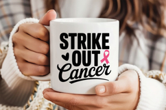 Strike Out Cancer SVG | Breast Cancer Awareness SVG Product Image 3