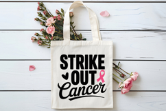 Strike Out Cancer SVG | Breast Cancer Awareness SVG Product Image 4