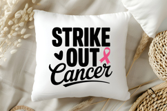 Strike Out Cancer SVG | Breast Cancer Awareness SVG Product Image 5