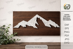 String Art Decor Laser Cut. Wall Decor. Mountains SVG Product Image 1