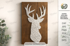 String Art Decor Laser Cut. Wall Decor. Deer SVG Product Image 1