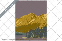 String Lake in Grand Teton National Park Wyoming USA WPA Art Product Image 1