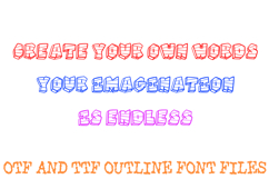 Stripe Block Lettering Font Chunky ABC OTF Type Product Image 3